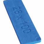 Flat Glazing Packers – 28 mm, 5 mm thickness blue.