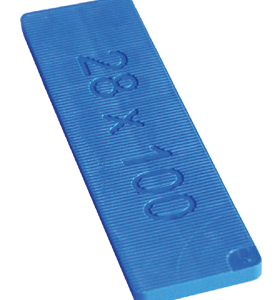 Flat Glazing Packers – 24 mm, 5 mm thickness blue.